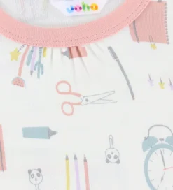 Nattøj|Pigetøj|Joha Natkjole - Viskose/Bambus - Off White m. Print