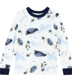 Nattøj|Drengetøj|Joha Nattøj - 2 Delt - Bambus - Off White m. Print