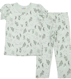 Nattøj|Joha Nattøj - 2-Delt - Viskose/Bambus - Mynte m. Svane