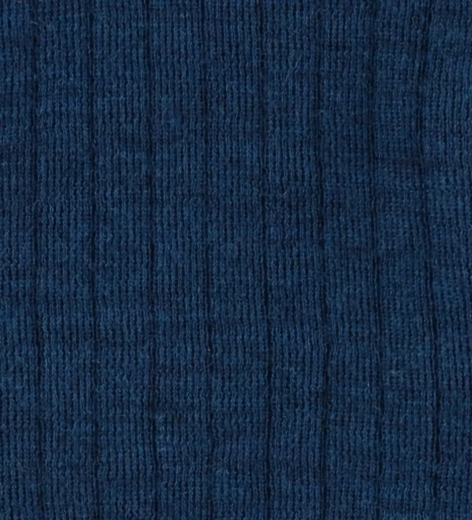 Bodyer|Uld|Joha Slå-om Body l/æ - Uld - Rib - Mørk Turkis