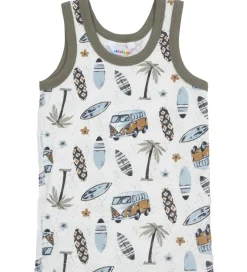 Undertøj|Joha Undertrøje - Off White m. Print