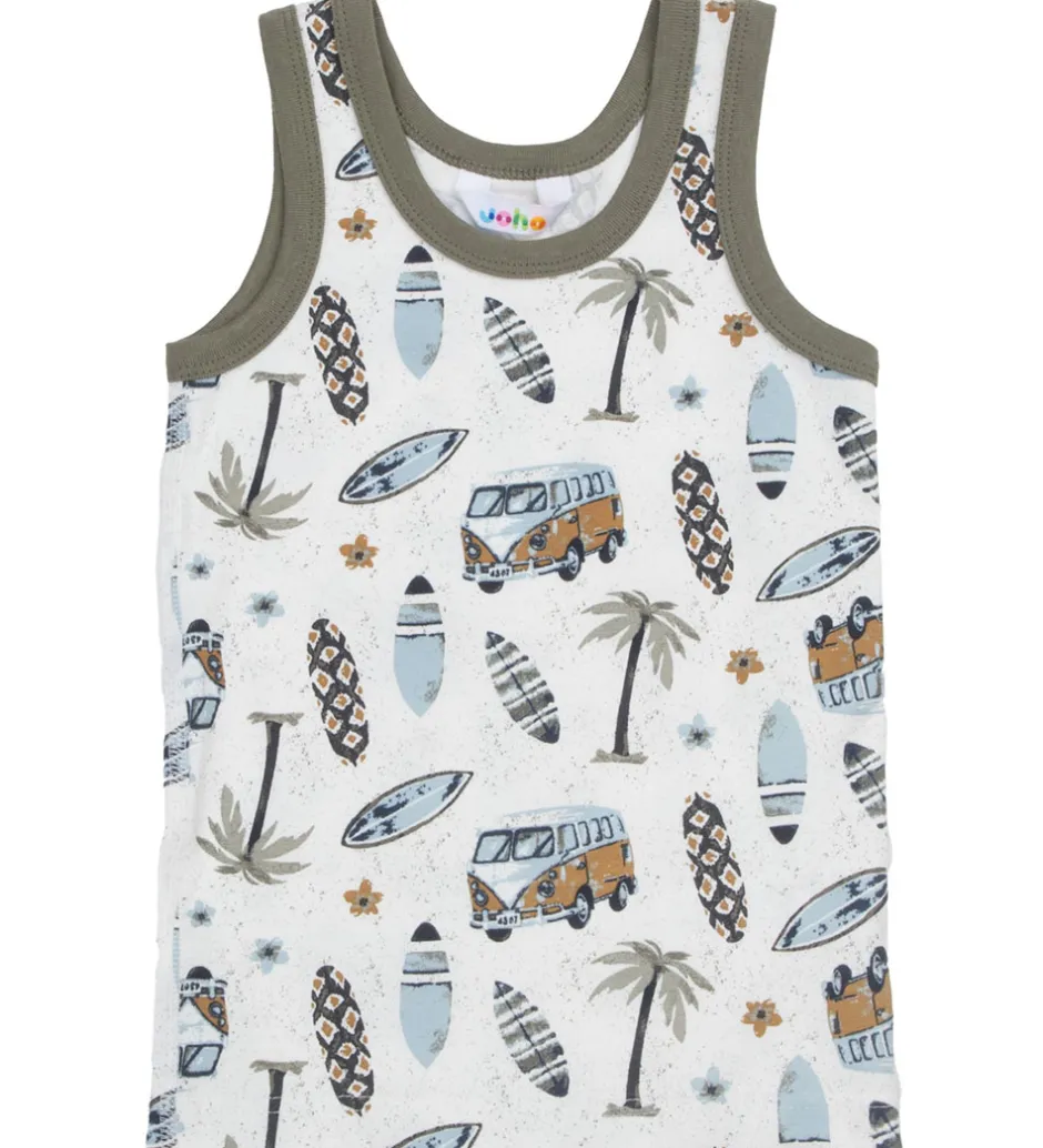 Undertøj|Joha Undertrøje - Off White m. Print