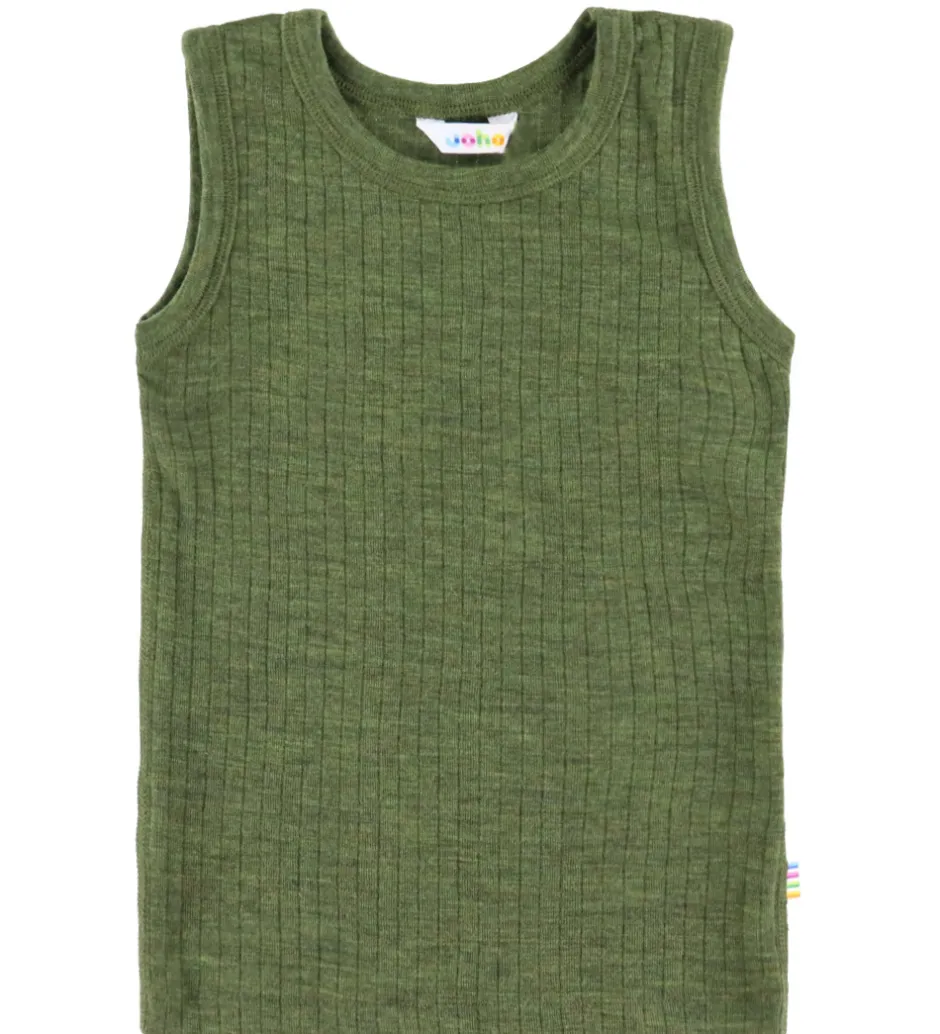 Undertøj|Uld|Joha Undertrøje - Uld - Rib - Mørk Oliven