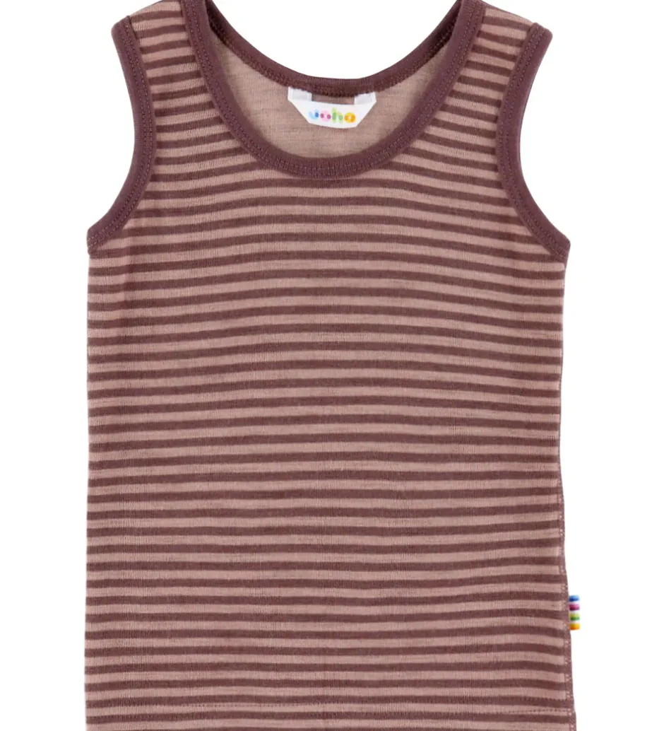 Undertøj|Joha Undertrøje - Uld - Rose m. Striber