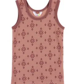 Undertøj|Joha Undertrøje - Uld/Bomuld - Rose m. Snefnug