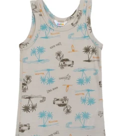 Undertøj|Joha Undertrøje - Uld/Silke - Beige m. Print