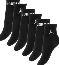 Strømper|Jordan Ankelstrømper - 6-pak - Sort m. Hvid