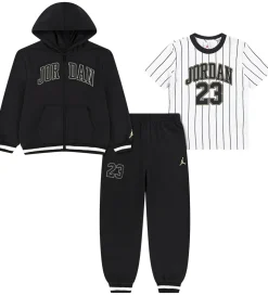 T-Shirts|Jordan Sweatsæt - Sort/Hvid m. Guld