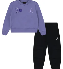 Hættetrøjer|Jordan Sweatsæt - Sort/Lilla