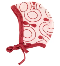 Babyhjelme|Katvig Babyhjelm - Uld - Rosa m. Æbler