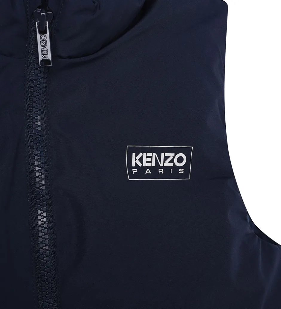 Veste|Dunveste Og Dyneveste|Kenzo Dunvest - Navy m. Hvid