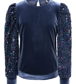 Bluser|Juletøj|Kids Only Bluse - KogConfidence - Velour/Palietter - Naval Acade