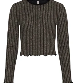 Bluser|Kids Only Bluse - KogQueen - Black/Lurex Light Gold/Silver