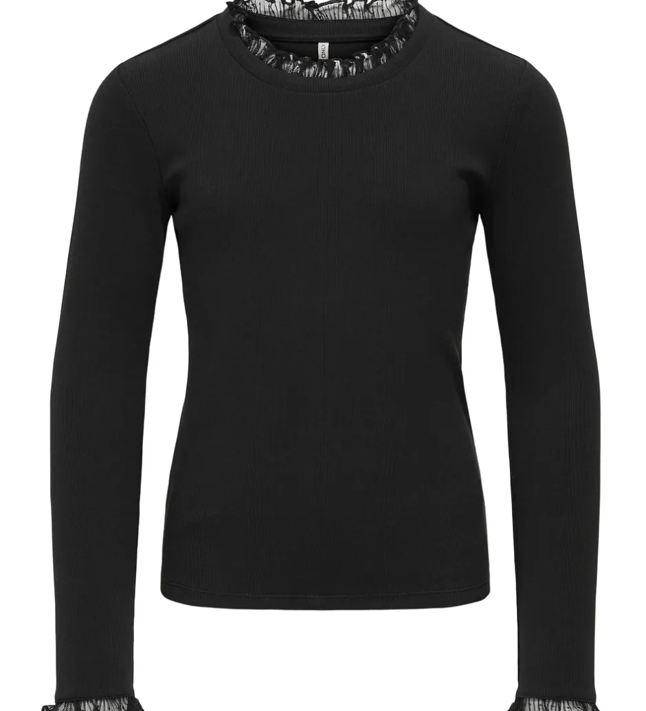 Bluser|Kids Only Bluse - Rib - KogLeslie - Sort