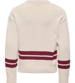 Bluser|Kids Only Bluse - Strik - KogJanny - Birch/Badge/Cabernet