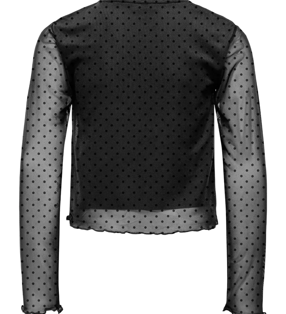 Bluser|Kids Only Bluser - Mesh - KogDora - Black/Dots Flock Black