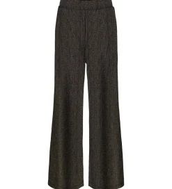 Bukser Og Jeans|Kids Only Bukser - KogQueen - Black/Lurex Rose Gold/Stripe