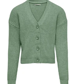 Striktrøjer|Kids Only Cardigan - Rib - Strik - KogMandy - Hedge Green/Melang
