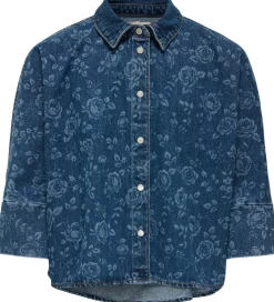 Skjorter|Kids Only Denimjakke - KogGrace - Medium Blue Denim/Rose