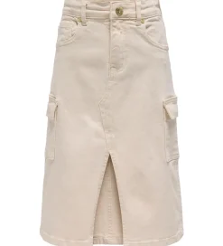 Nederdele|Kids Only Denimnederdel - Kogemily Cargo - Ecru