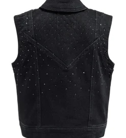 Veste|Kids Only Denimvest - KogKennedy - Washed Black/Rhinestone