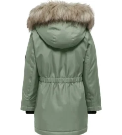 Overgangsjakker|Kids Only Jakke - Noos - KogIris - Desert Sage/Fur Light Grey