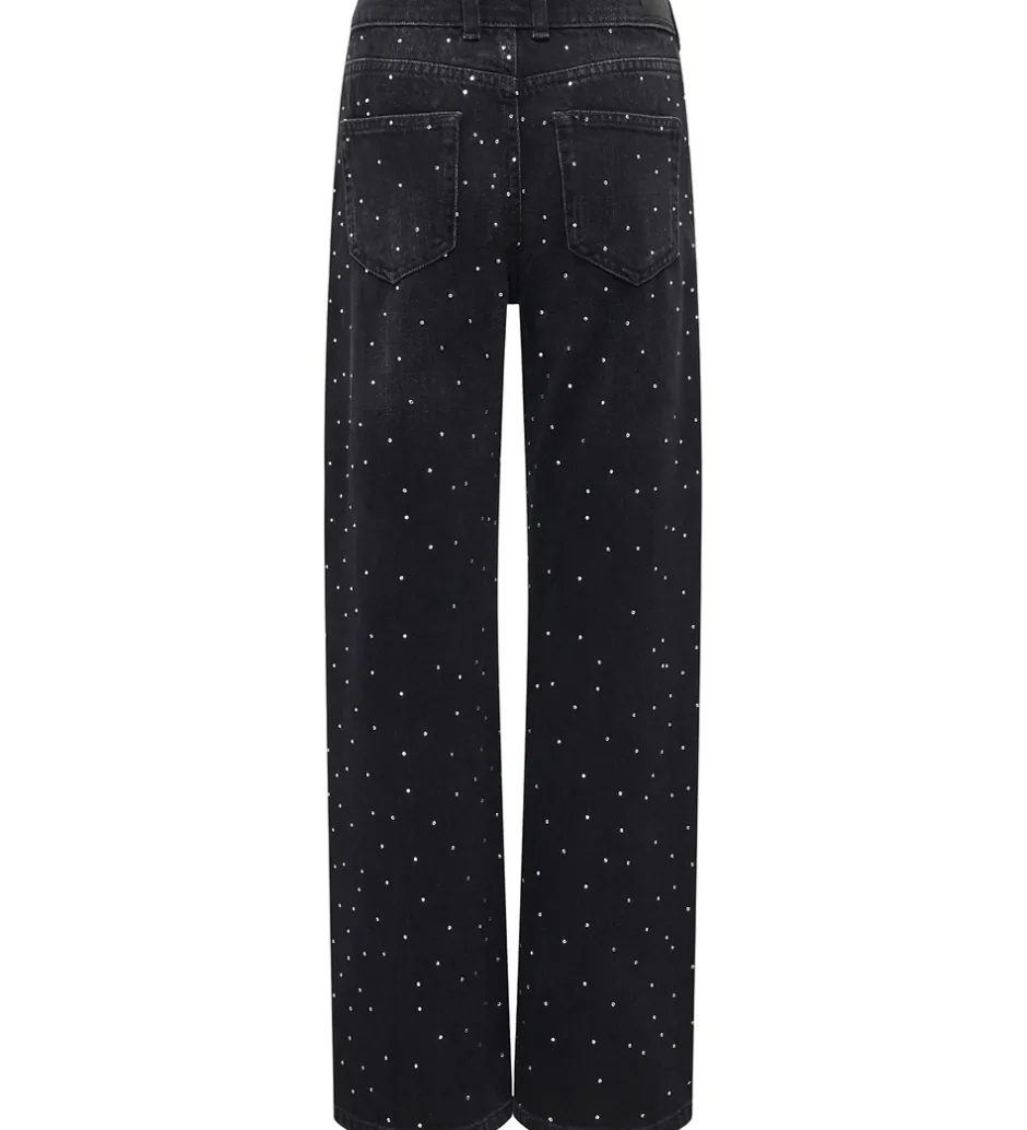 Bukser Og Jeans|Pigetøj|Kids Only Jeans - KogCobain - Rhinestone - Washed Black