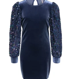 Kjoler|Juletøj|Kids Only Kjole - KogConfidence - Velour/Palietter - Naval Acade