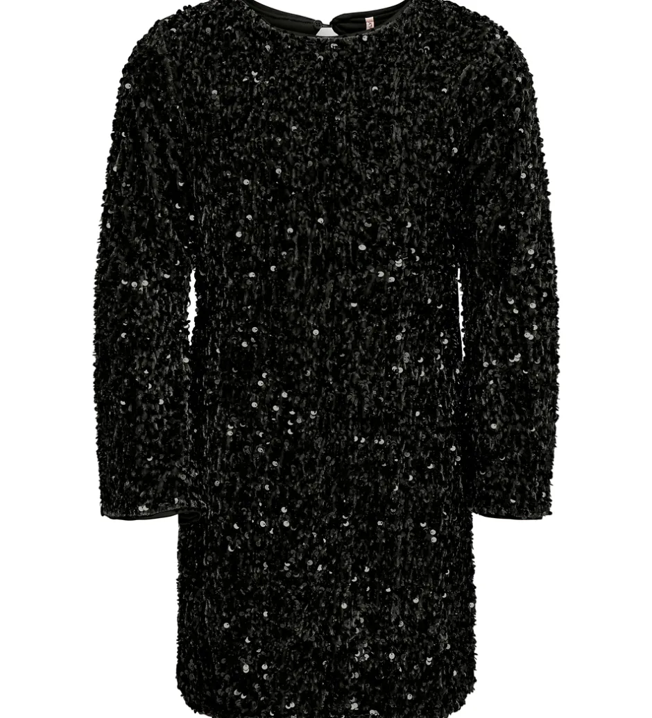 Kjoler|Juletøj|Kids Only Kjole - KogConfidence - Black m. Palietter