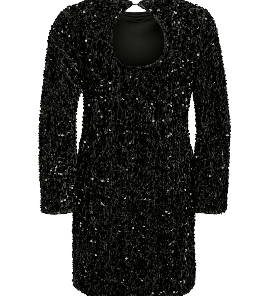 Kjoler|Juletøj|Kids Only Kjole - KogConfidence - Black m. Palietter