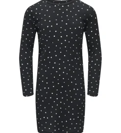 Kjoler|Kids Only Kjole - KogMelia - Black/Dots Cloud Dancer