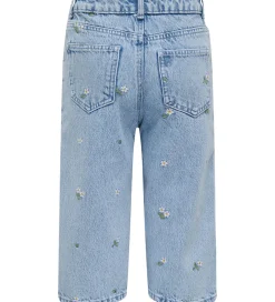 Shorts Og Knickers|Kids Only Shorts - KogCobain - Light Blue Denim/Flower Embroide