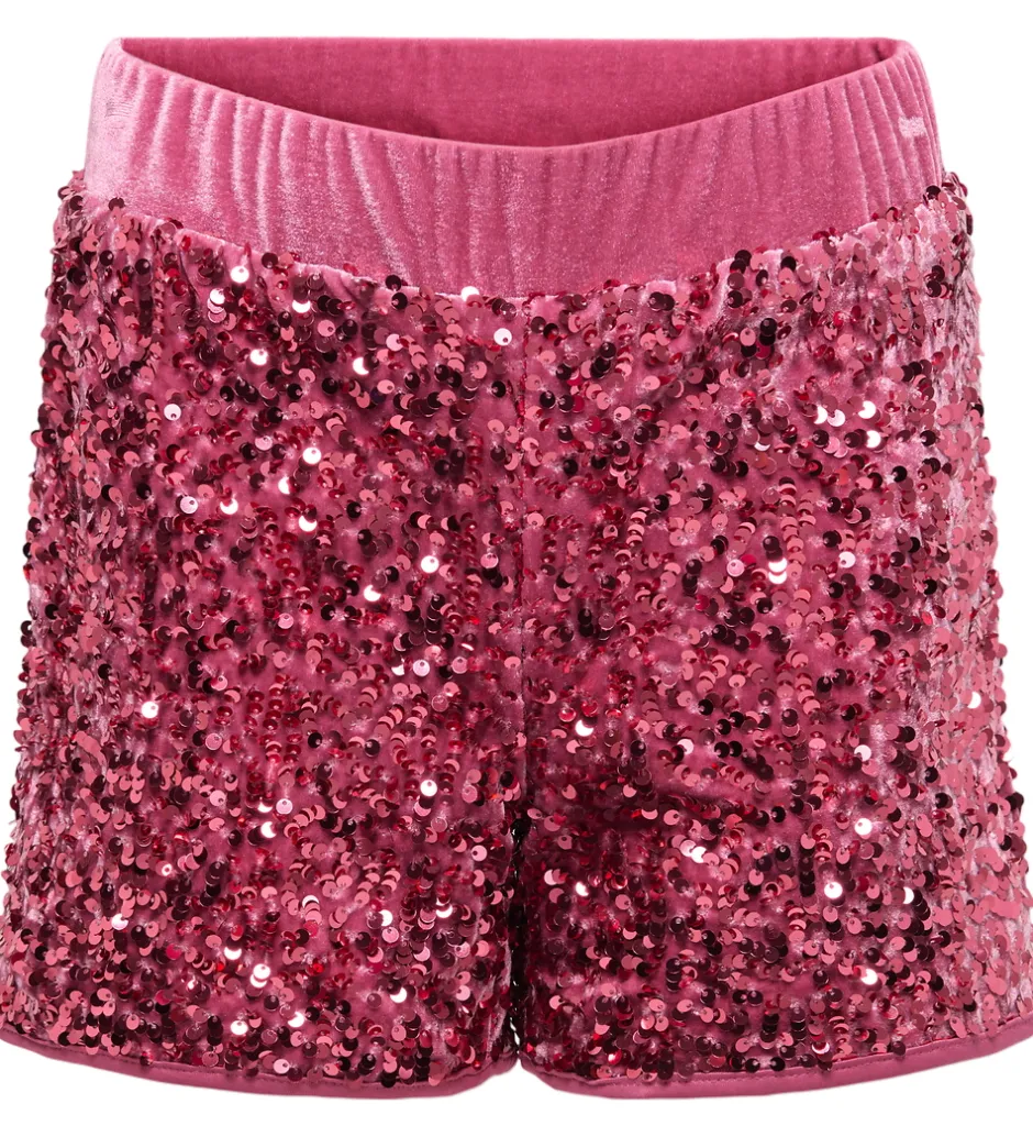 Shorts Og Knickers|Juletøj|Kids Only Shorts - KogConfidence - Rose Wine m. Palietter