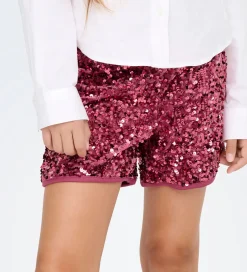 Shorts Og Knickers|Juletøj|Kids Only Shorts - KogConfidence - Rose Wine m. Palietter