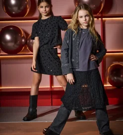 Pigetøj|Kjoler|Kids Only Skjorte - KogGrace - Washed Black/ Heart Embroide