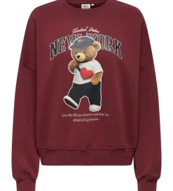 Sweatshirts|Kids Only Sweatshirt - KogLinda - Cabernet/New York Teddy