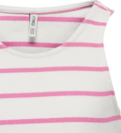 Toppe|Kids Only Top - Rib - Short - KogNessa - Cloud Dancer/Fuchsia Pi