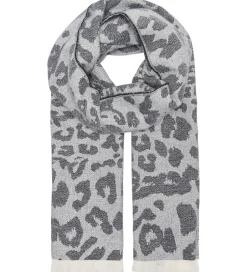 Tørklæder|Kids Only Tørklæde - 170 cm - Strik - KogBrina - Sort m. Leopard