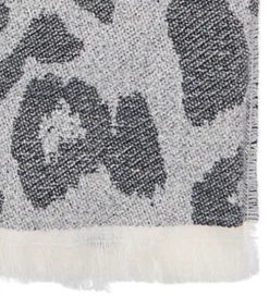 Tørklæder|Kids Only Tørklæde - 170 cm - Strik - KogBrina - Sort m. Leopard