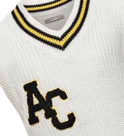 Veste|Kids Only Vest - Strik - KogFia College - Cloud Dancer/Black