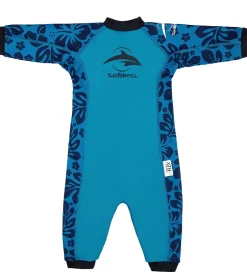 Badetøj|Konfidence Badeheldragt - Splashy - UV50+ - Navy/Cyan