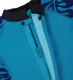 Badetøj|Konfidence Badeheldragt - Splashy - UV50+ - Navy/Cyan