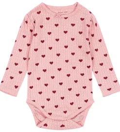 Bodyer|Basis|Konges Sløjd Body l/æ - Minnie - Amour Rouge m. Hulmønster
