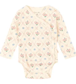 Bodyer|Konges Sløjd Body l/æ - Rib - Minnie - Fleur Decor m. Hulmønster