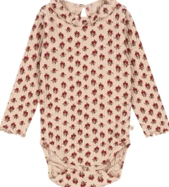 Bodyer|Konges Sløjd Body l/æ - Rib - Nia - Ruby Rose m. Hulmønster