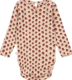 Bodyer|Konges Sløjd Body l/æ - Rib - Nia - Ruby Rose m. Hulmønster