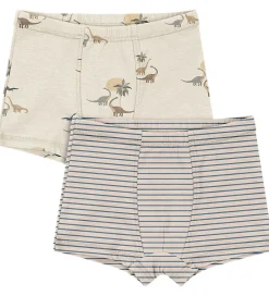 Undertøj|Konges Sløjd Boxershorts - 2-pak - Gots - Kubi/Stripe Bluie