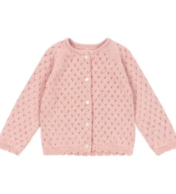 Cardigans|Konges Sløjd Cardigan - Strik - Mellow Rose m. Hulmønster