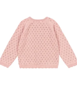 Cardigans|Konges Sløjd Cardigan - Strik - Mellow Rose m. Hulmønster