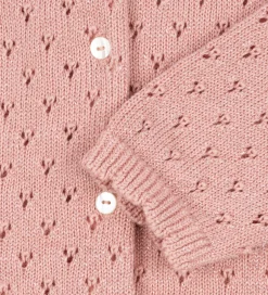 Cardigans|Konges Sløjd Cardigan - Strik - Mellow Rose m. Hulmønster